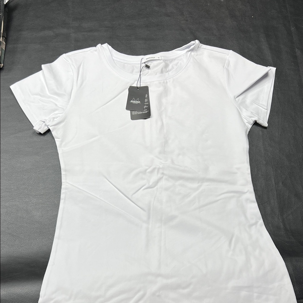 Elegant White Short Sleeve Women's Tee